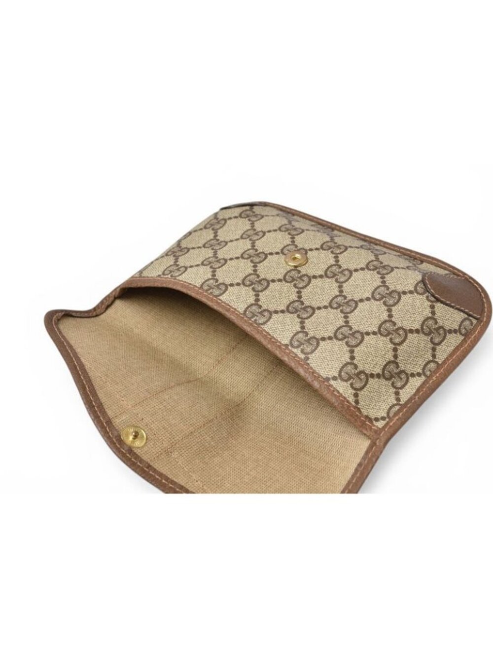 Gucci Pouch Vintage GG Plus Sherry Line Beige Brown - Picture 6 of 9
